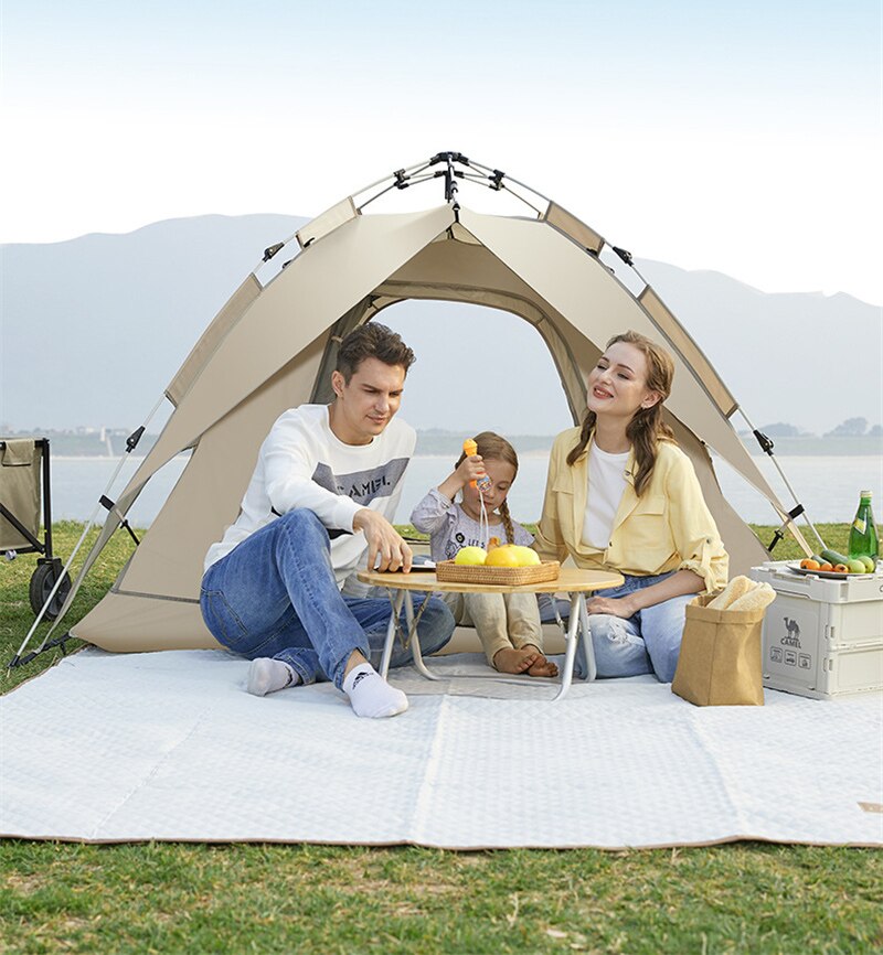 Cheap Goat Tents Automatic Pop up Tent Outdoor Camping Sun Shelter Rainproof Sun Protection Tents Picnic Barbecue Camping Equipment   